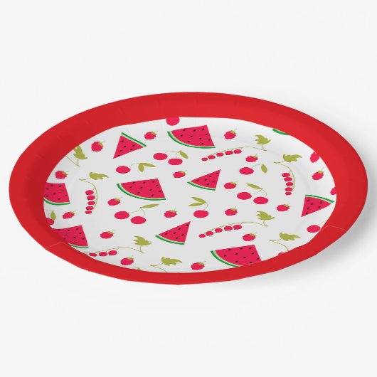 Watermeloen Papieren Bordje (Gekanteld)