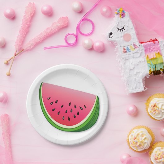 Watermeloen Papieren Bordje (Feest)