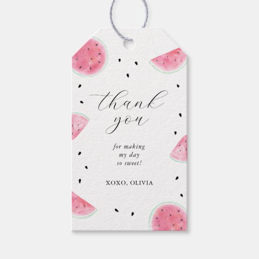 Watermeloen Party Favor Label Cadeaulabel (Voorkant)