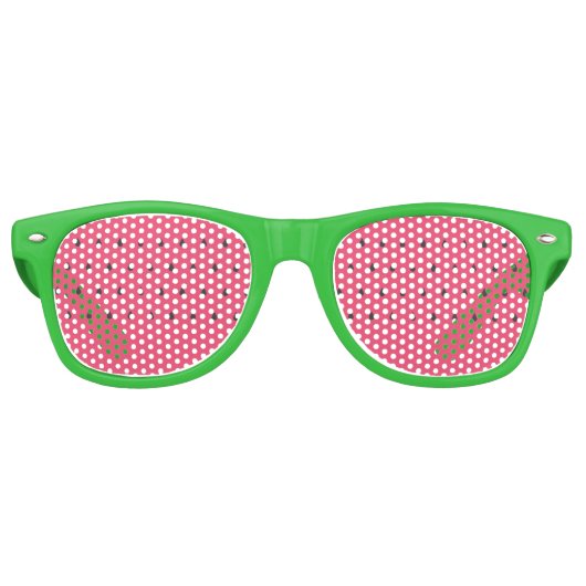Watermeloen Party Shades Retro Zonnebril (Voorkant)