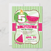 Watermeloen Party Verjaardag uitnodiging (Voorkant)