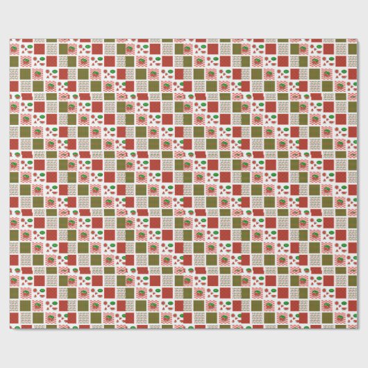 Watermeloen Patchwork Cadeaupapier (Vlak)