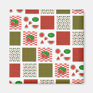 Watermeloen Patchwork Magneet