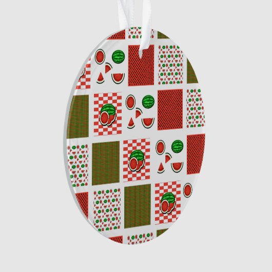 Watermeloen Patchwork Ornament (voorkant)