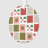 Watermeloen Patchwork Ornament (voorkant)