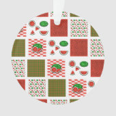 Watermeloen Patchwork Ornament (voorkant)