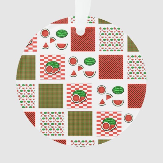 Watermeloen Patchwork Ornament (voorkant)