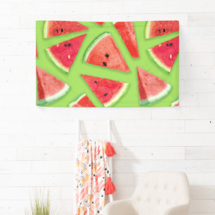 Watermeloen Patroon Creatie 3 Spandoek