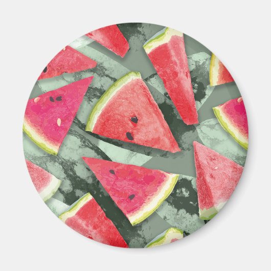 Watermeloen Patroon Creatie 4 Magneet (Voorkant)