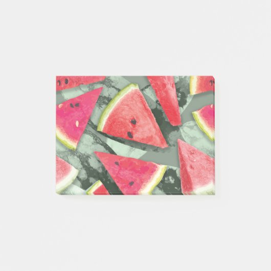 Watermeloen Patroon Creatie 4 Post-it® Notes (Voorkant)