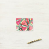 Watermeloen Patroon Creatie 4 Post-it® Notes (Op bureau)