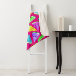 Watermeloen Patroon Creatie 9 Sherpa Deken