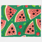 Watermeloen Patroon Fleece Deken (Voorkant (Horizontaal))