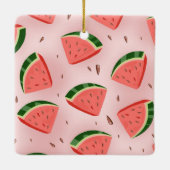 Watermeloen Patroon Keramisch Ornament (Achterkant)
