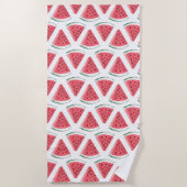 Watermeloen Patroon Schattige Roze Zomer Fruit Strandlaken (Voorkant)