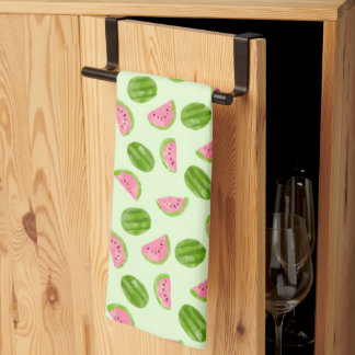 Watermeloen Patroon Zomer Fruit Groen RozeTropisch Theedoek