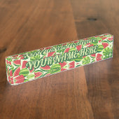 Watermeloen Patroonnaam Bord Naambordje (Zijkant)