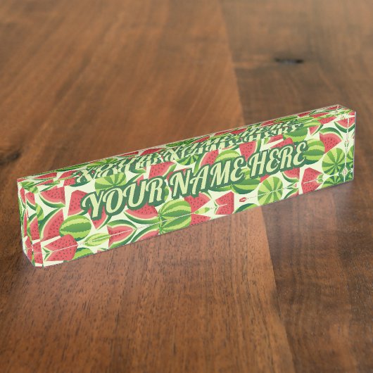 Watermeloen Patroonnaam Bord Naambordje (Zijkant)