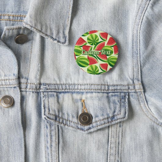 Watermeloen Pattern Pinback Button (In situ)