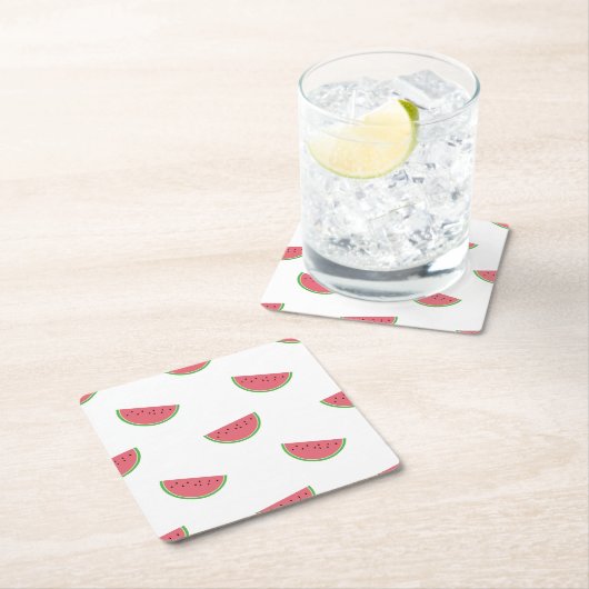 Watermeloen Pattern Summer Party Paper Onderzetter (Insitu)
