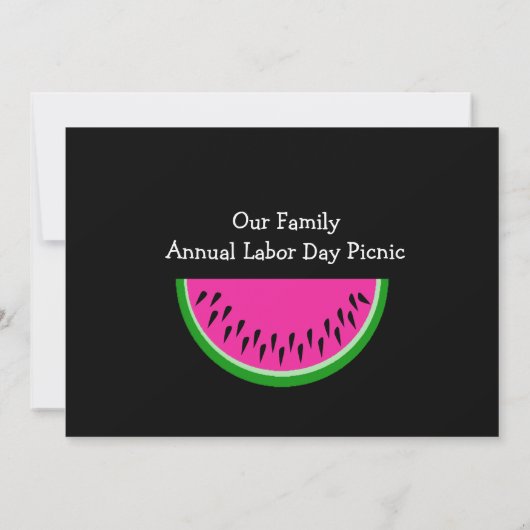 Watermeloen/picknick Kaart (Achterkant)