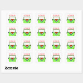 Watermeloen Picknickmand Vierkante Sticker (Vel)