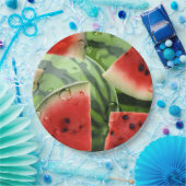 Watermeloen Picnic Party 9in Papieren Bordje (Feest)