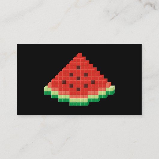 Watermeloen Pixel Art Visitekaartje (Achterkant)