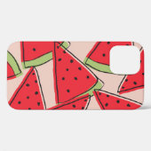 Watermeloen plakjes roze achtergrond patroon Case-Mate iPhone case (Achterkant (horizontaal))