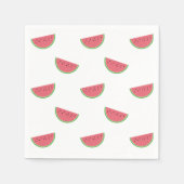 Watermeloen Plakken Patroon Leuke Zomer Roze Wit Servet (Voorkant)