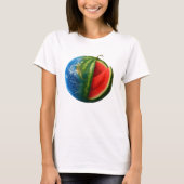 Watermeloen Planet Earth Fruit Galaxy Art T-shirt (Voorkant)