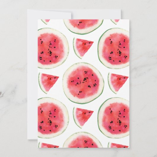 Watermeloen platte noot Kaart (Achterkant)