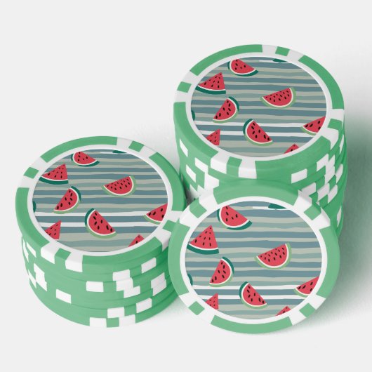 Watermeloen Poker Chips (Opstapeling)