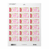 Watermeloen Polka Dot Adresetiketten Etiket (Full Sheet)