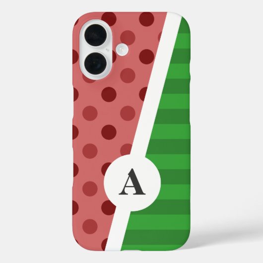 Watermeloen Polka Dot en Stripe Patroon Case-Mate iPhone Case (Achterkant)