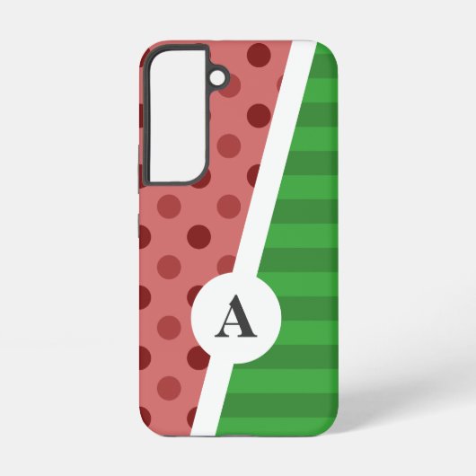 Watermeloen Polka Dot en Stripe Patroon Samsung Galaxy Hoesje (Achterkant)