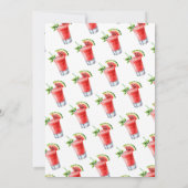 Watermeloen Pool Party Drinken Kaart (Achterkant)