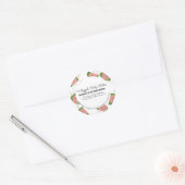 Watermeloen Pop van fruit Bath Branding Ronde Sticker (Envelop)