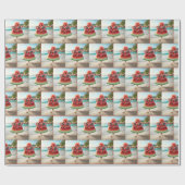 Watermeloen Popsicle draagt een zonnebril Cadeaupapier (Vlak)