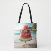 Watermeloen Popsicle draagt een zonnebril Tote Bag (Voorkant)