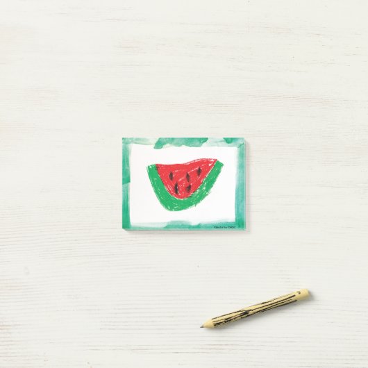 Watermeloen Post-it® Notes (Op bureau)