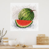 watermeloen poster (Keuken)