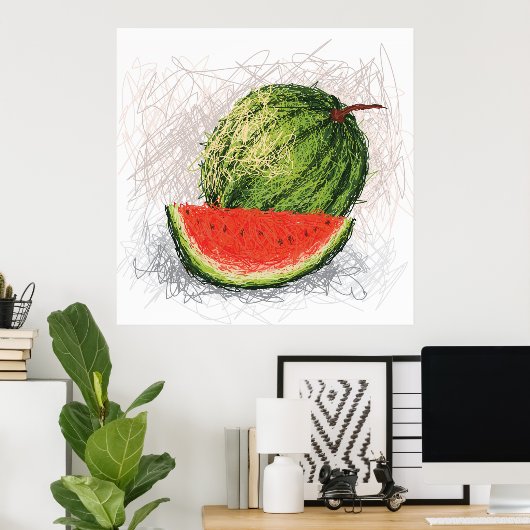 watermeloen poster (Thuiskantoor)