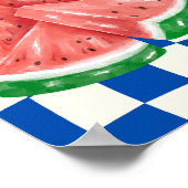 Watermeloen Retro Art Keuken Zomer Fruit Muur Poster (Hoek)