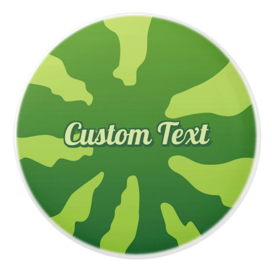 Watermeloen Rind Ceramic Knob. Keramische Knop (Voorkant)