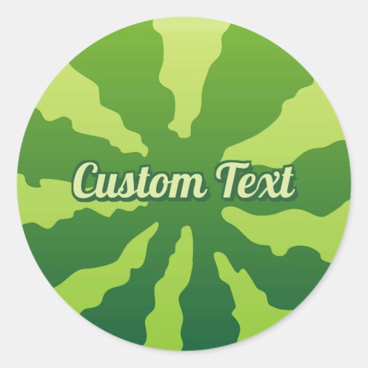 Watermeloen Rind Ronde Sticker (Voorkant)