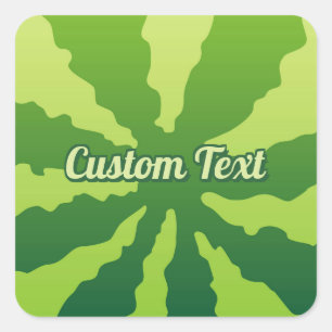 Watermeloen Rind Vierkante Sticker