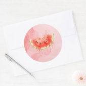 Watermeloen Ronde Sticker (Envelop)