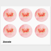 Watermeloen Ronde Sticker (Vel)