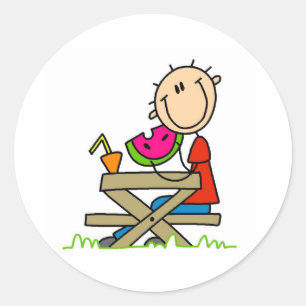 Watermeloen Ronde Sticker